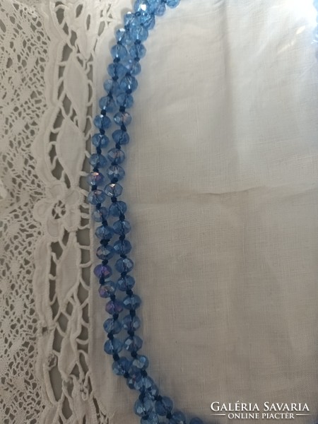 New beautiful blue crystal stone long necklace for sale!