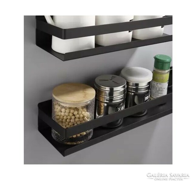 Black bathroom shelf