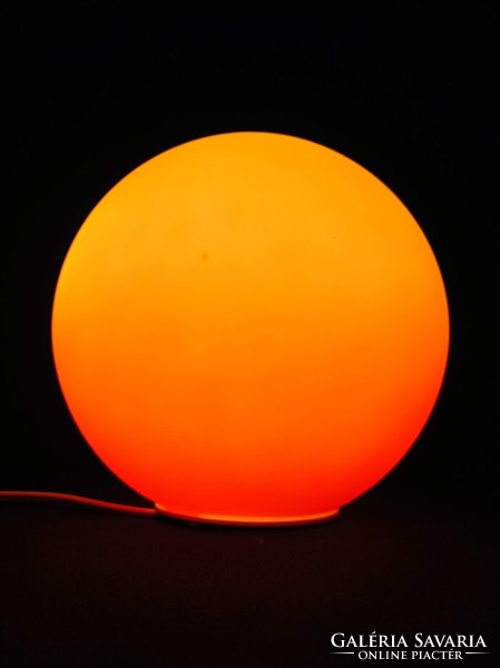 Wofi leuchten orange glass globe table lamp