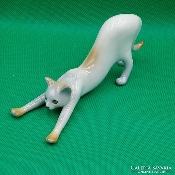 Rare collector raven house stretching kitten figurine