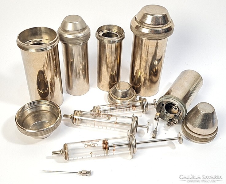 Sale!!! :) Vintage medical devices / glass syringes / sterilization boxes