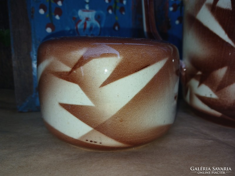 Art deco antique raven house rhyolite tea pourer and sugar bowl