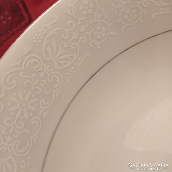 Porcelain side dish, scones and soup bowl