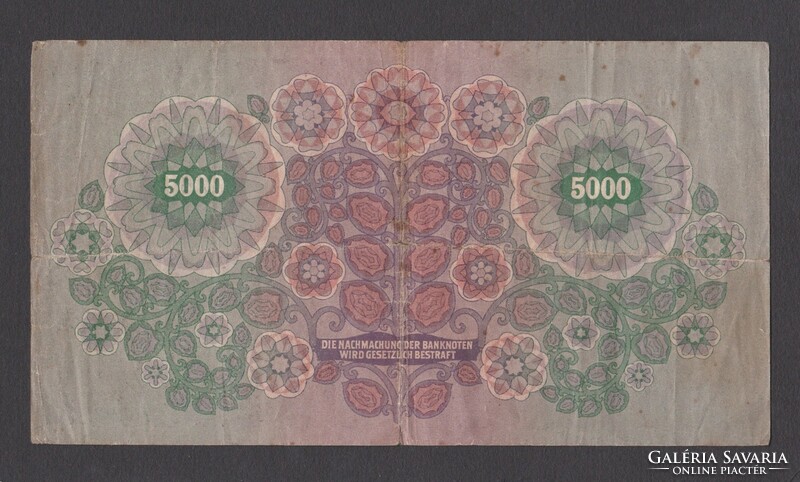 5000 Korona 1922 (VG+)