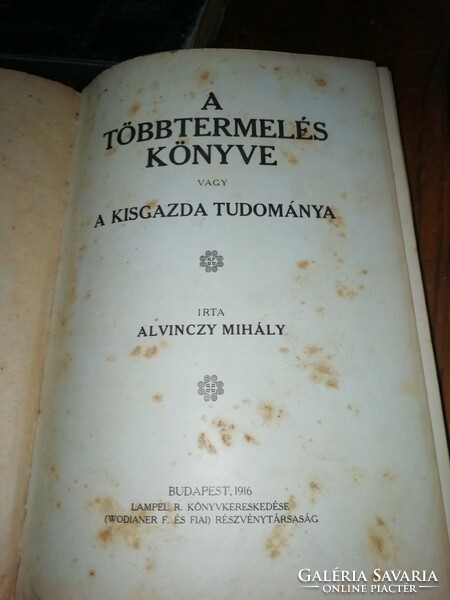 Alvinczy mihály's book of multi-production is in the condition shown in the pictures