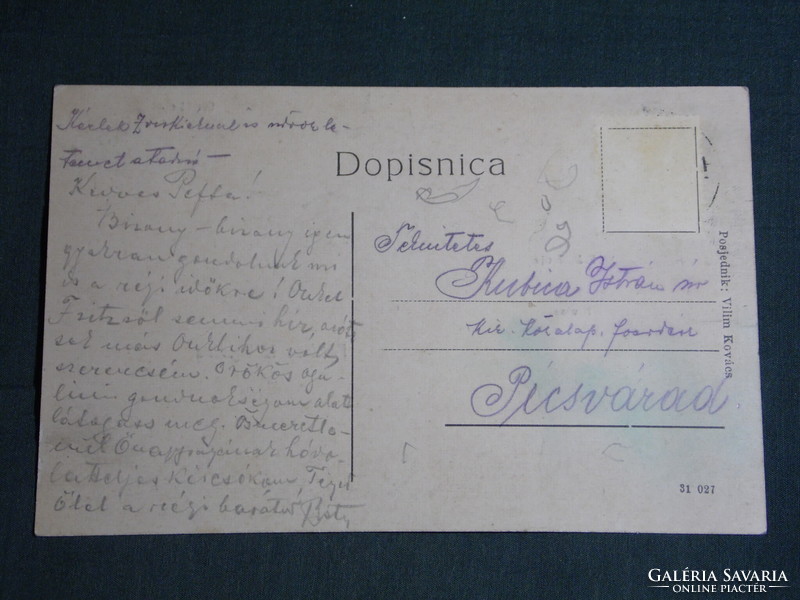 Képeslap, Postcard,Horvátország, Pozdrav iz Ogulina , Hotel plitvice, kávézó,étterem. 1912