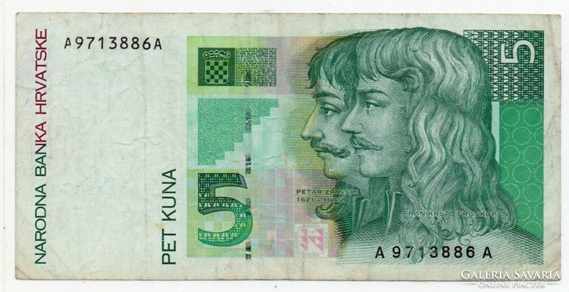 Horvátország 5 horvát Kuna, 1993