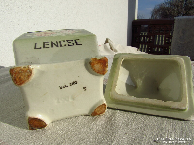 Antique art deco faience spice holders