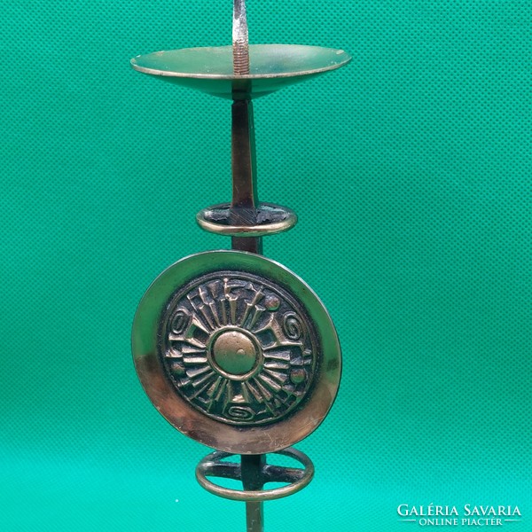 Gyula Szabó industrial goldsmith copper candle holder