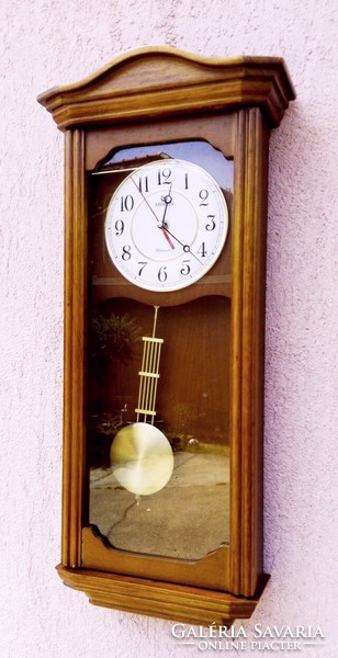 Merion westminster wooden box pendulum wall clock with battery structure