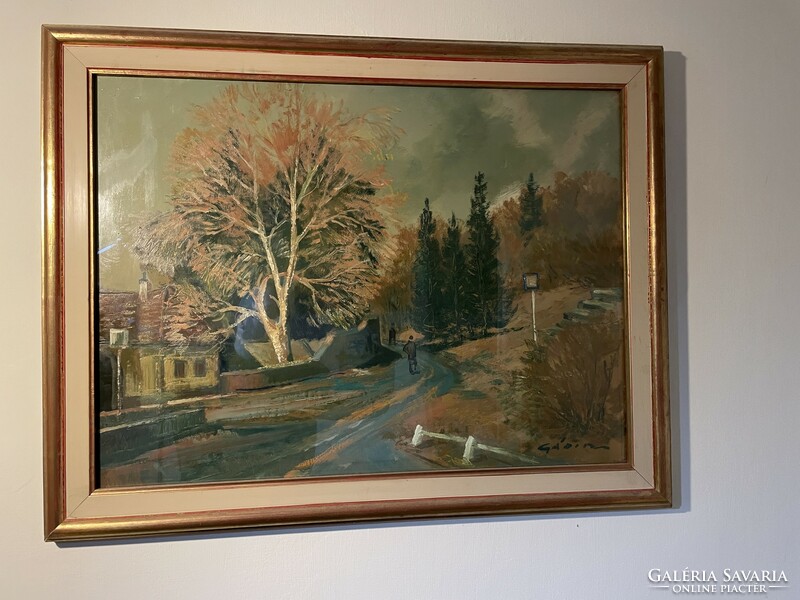 Emil Gádor: autumn oil painting 60*80