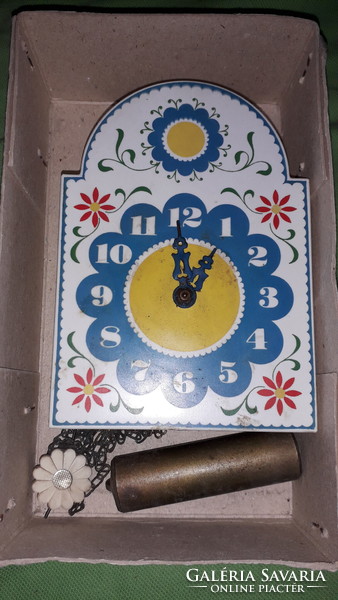 Old small pendulum Polish wall clock with box as shown in the pictures
