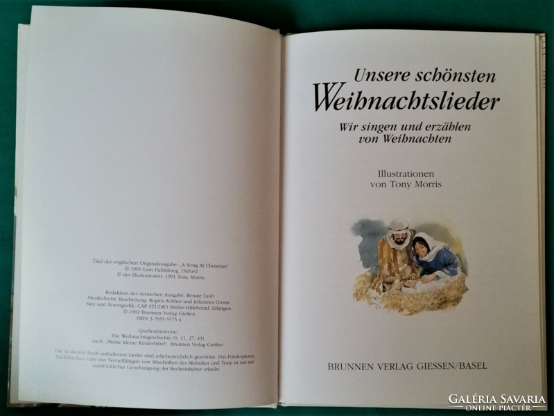 Tony Morris illusztrátor: Unsere schönsten Weihnachtslieder - német nyelvű énekeskönyv