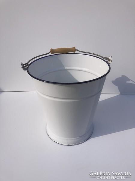 Retro old Jászkiséri, Bonyhád enamel bucket