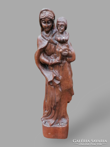 Carved wood statue