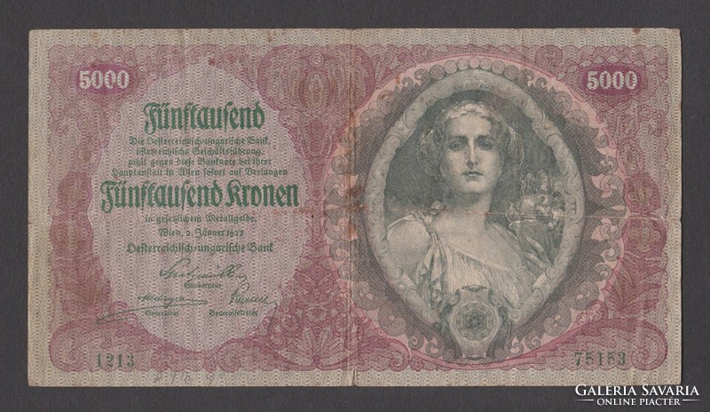 5000 Korona 1922 (VG+)