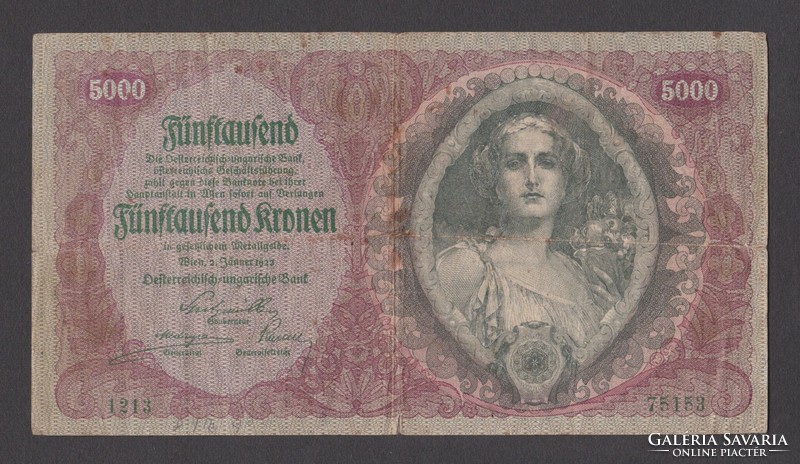 5000 Korona 1922 (vg+)