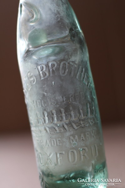 Antique British inscribed codd bottle