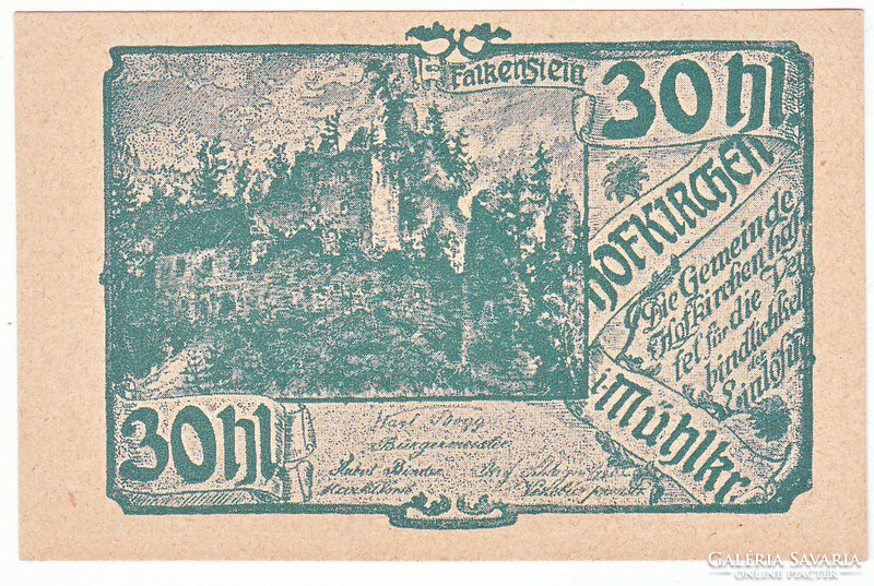 Austrian emergency money 30 heller 1920