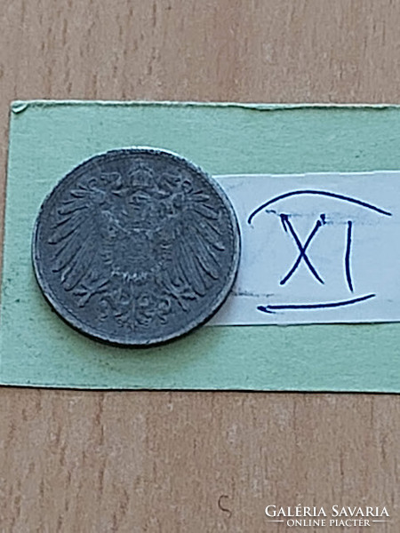 German Empire deutsches reich 10 pfennig 1919 zinc, ii. William xi