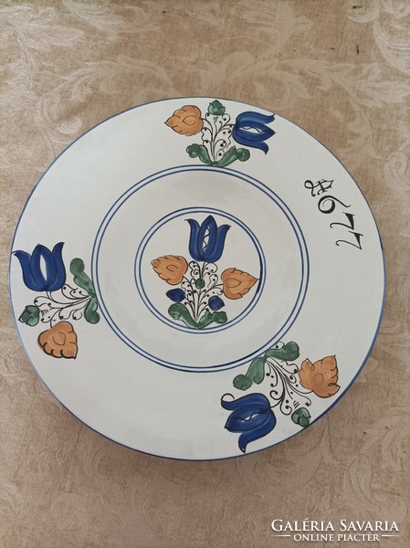 Pair of large ceramic wall plates