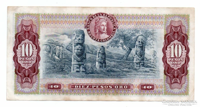 10   Pesos    1980  Kolumbia