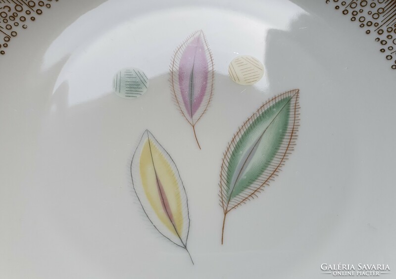Winterling Röslau Bavaria német porcelán kistányér süteményes tányér levél mintával