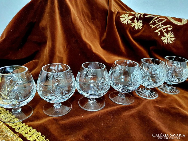 Liqueur and cognac crystal glasses.