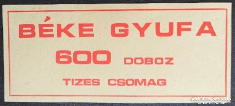 Gyb41 / 1976 package label match label 145x60 mm