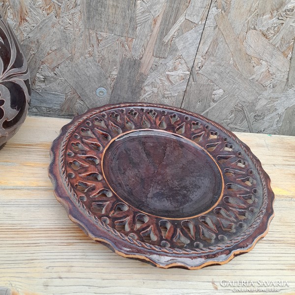 Balázs Badár - antique field trip vase + plate