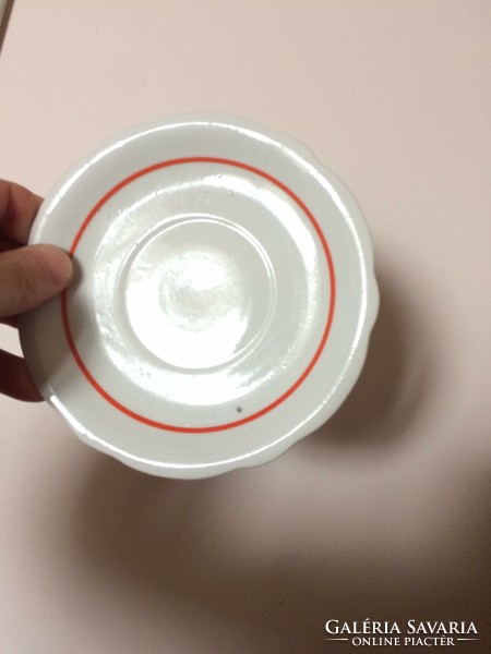 5 db Zsolnay virág mintás porcelán tányér talán régi süteményes kávés teás készlet darabok
