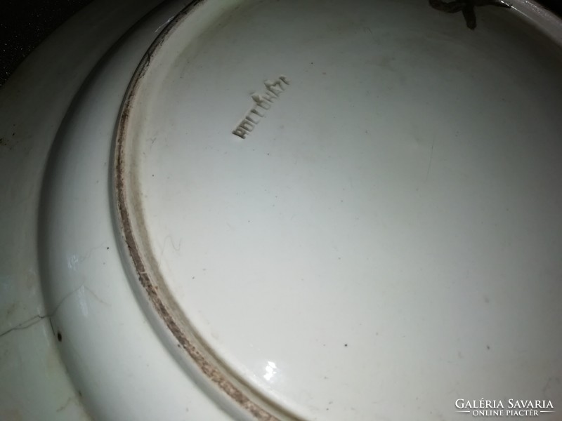 Régi Népi Hollóházi 30 cm átmérőjű fali tányér a képeken látható állapotban