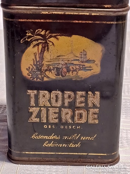 Rare metal cigar box-engelhardt cigarren tropen zierde