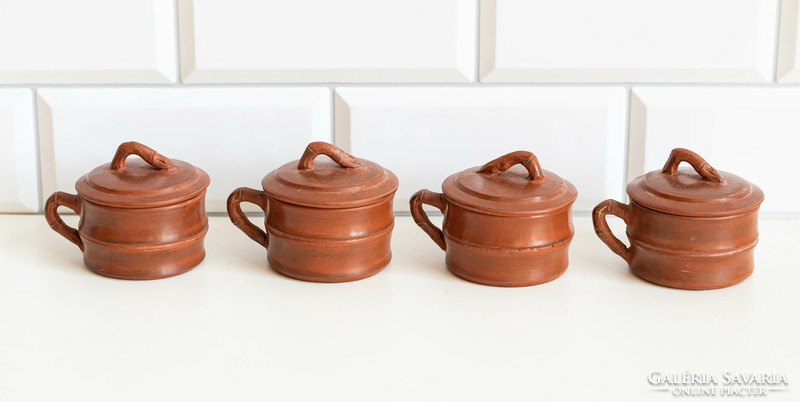 Far Eastern ceramic tea set - Chinese iron porcelain-effect tools for tea ceremonies