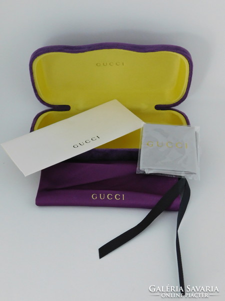 Gucci sunglasses/glasses velvet hard case - cloth, material case, papers