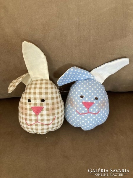 Handmade checkered bunnies, new. Easter decorations, eggs and bunnies. (Even with free shipping)