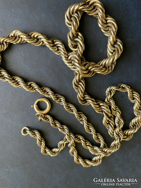 14K twisted gold necklace