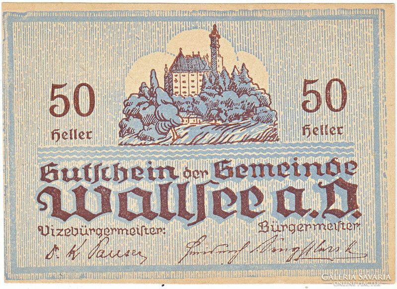 Austrian emergency money 50 heller 1920