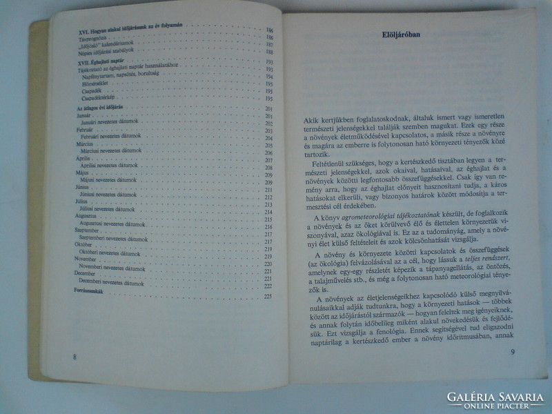 Régi könyv - Meteorológiáról kertészkedőknek : Szuróczki Zoltán 1975