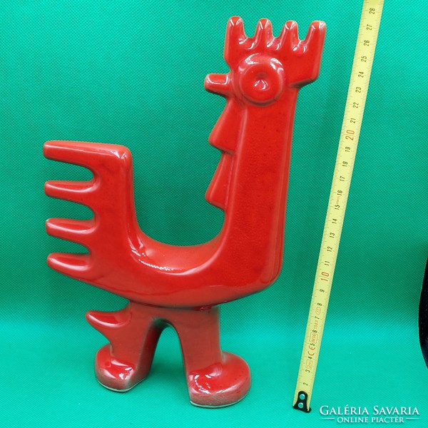 Brutalist modern collectible ceramic rooster figure