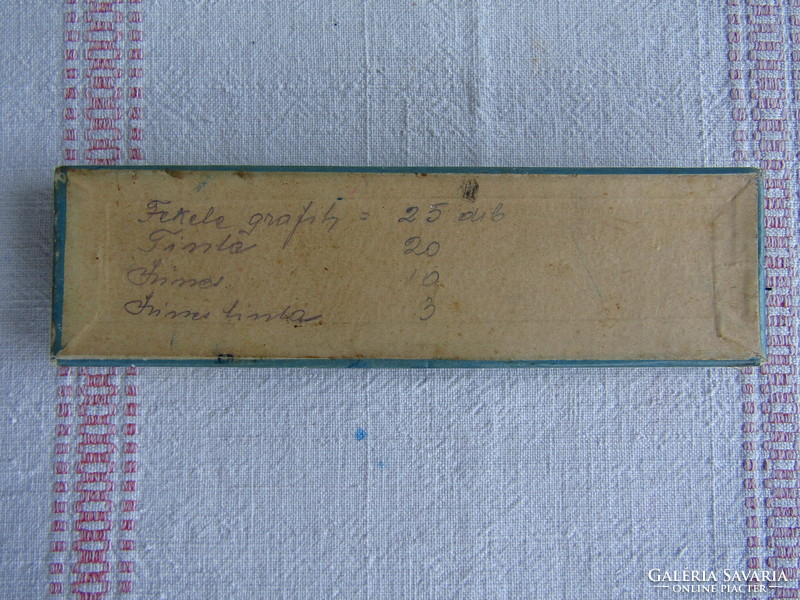 Antik rajzirón papír doboz, 1930, 1,8 x 18 x 5 cm.