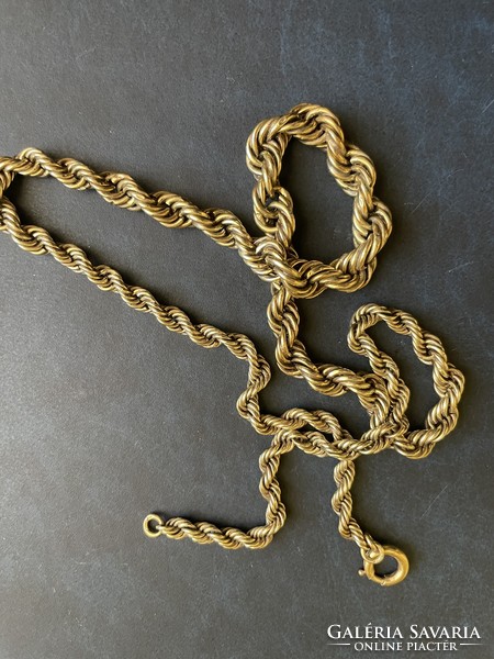 14K twisted gold necklace