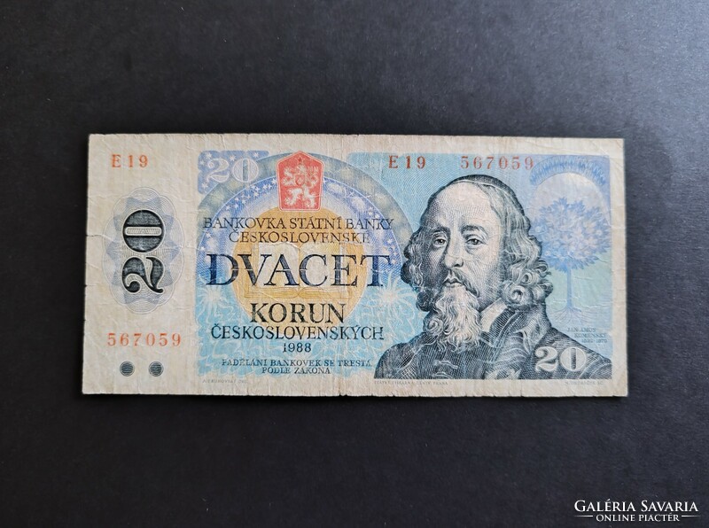 Czechoslovakia 20 crowns / korun 1988, f+ (v.)