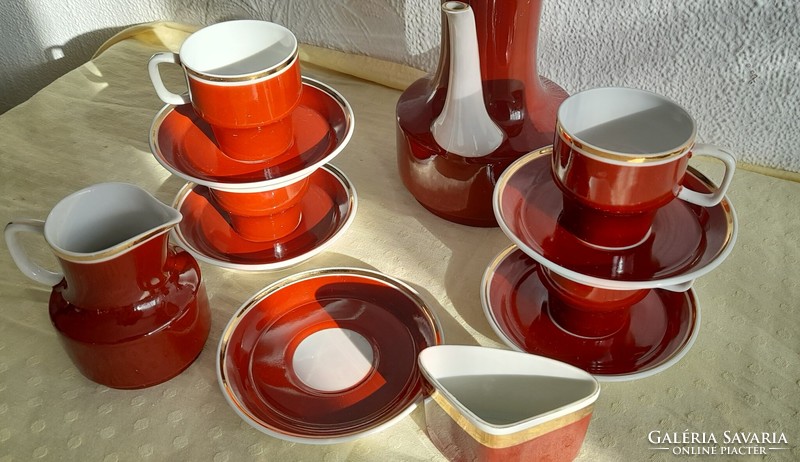 Retro Hólloháza porcelain coffee/mocha set