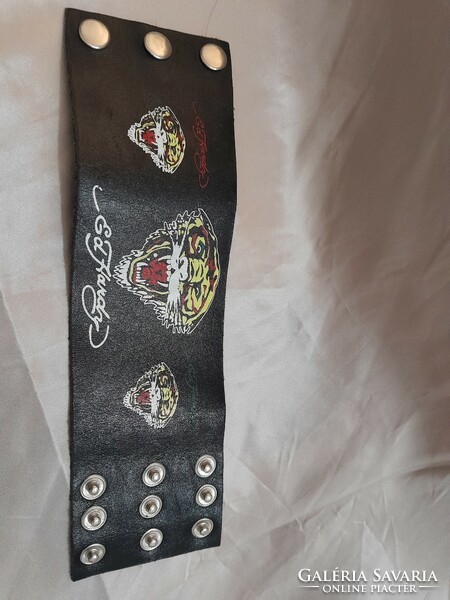 Ed Hardy retro bőr karkötő