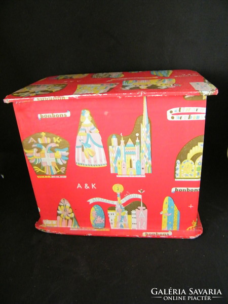 Vintage Altmann& Kühne bécsi bonbonos (Lukáts Kató tervezés) fiókos doboz
