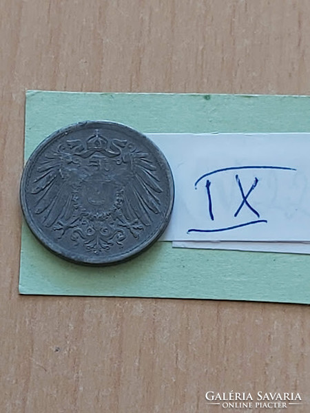 German Empire deutsches reich 10 pfennig 1918 zinc, ii. William ix