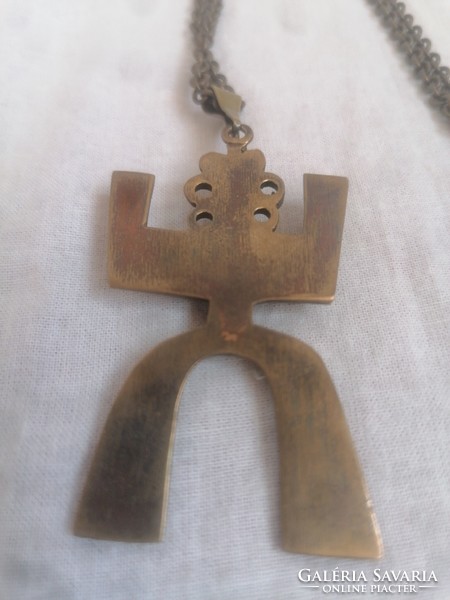 Retro industrial copper necklace