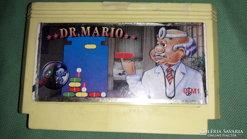 Retro yellow cassette nintendo video game - dr. Mario.-Tetris in good condition according to the pictures 7.