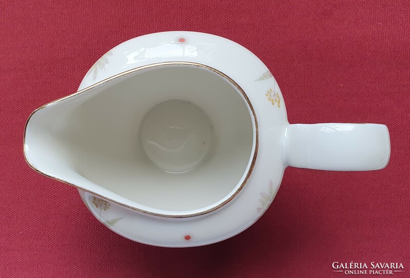Wunsiedel R Bavaria Claudia német porcelán kiöntő tej tejszín levél mintával